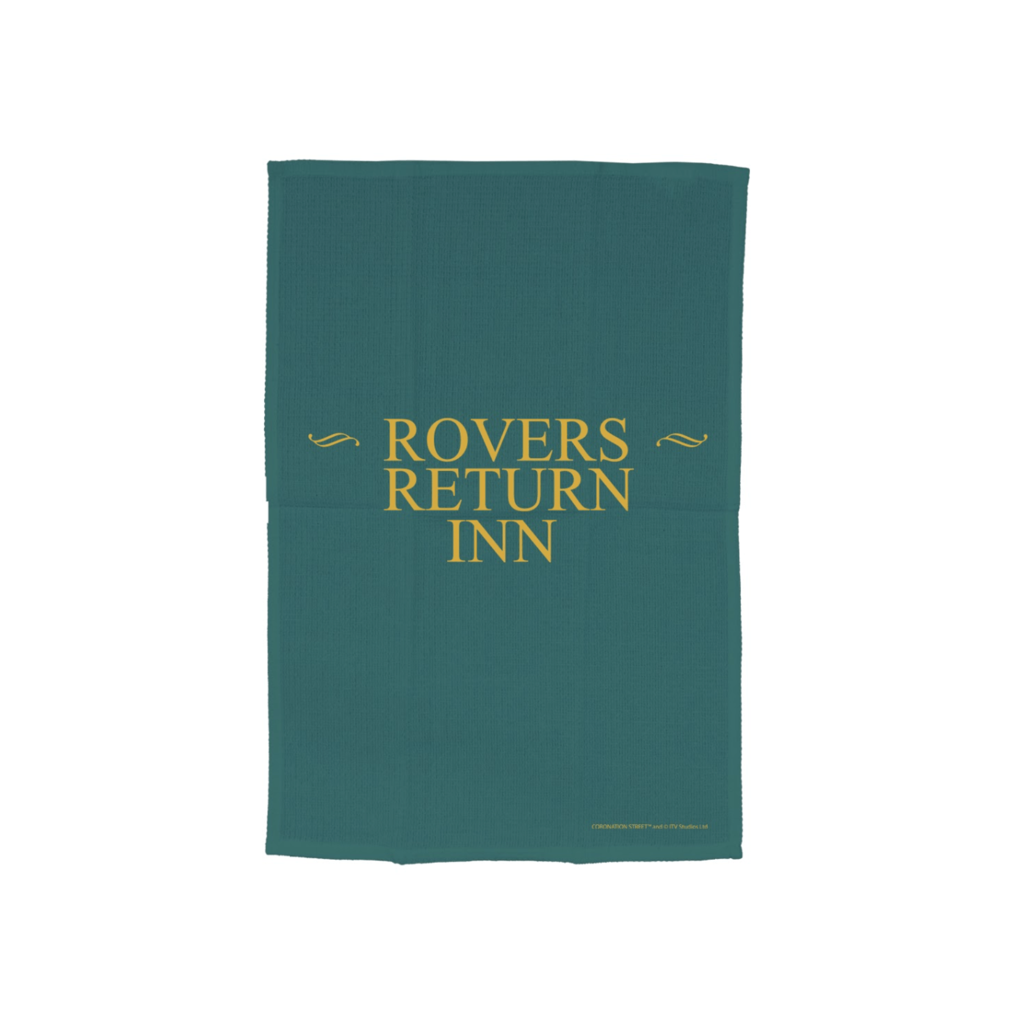 Green Printed Tea Towel Front