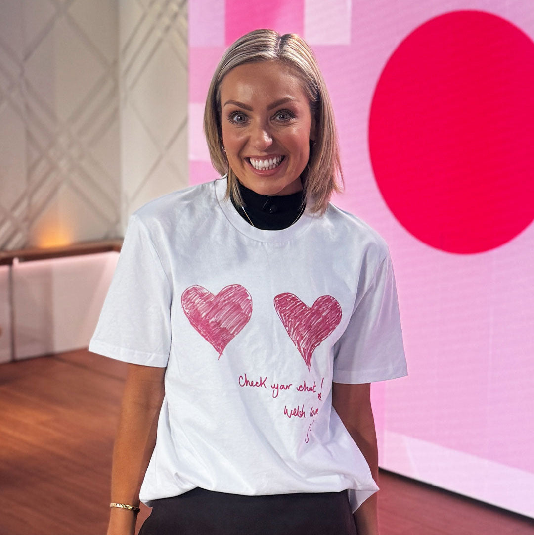 "Check your chest" T-shirt - By Amy Dowden