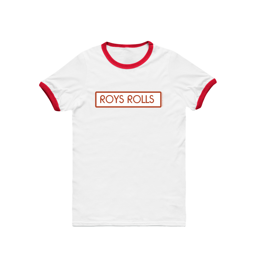 White/Red Roy's Rolls T-shirt