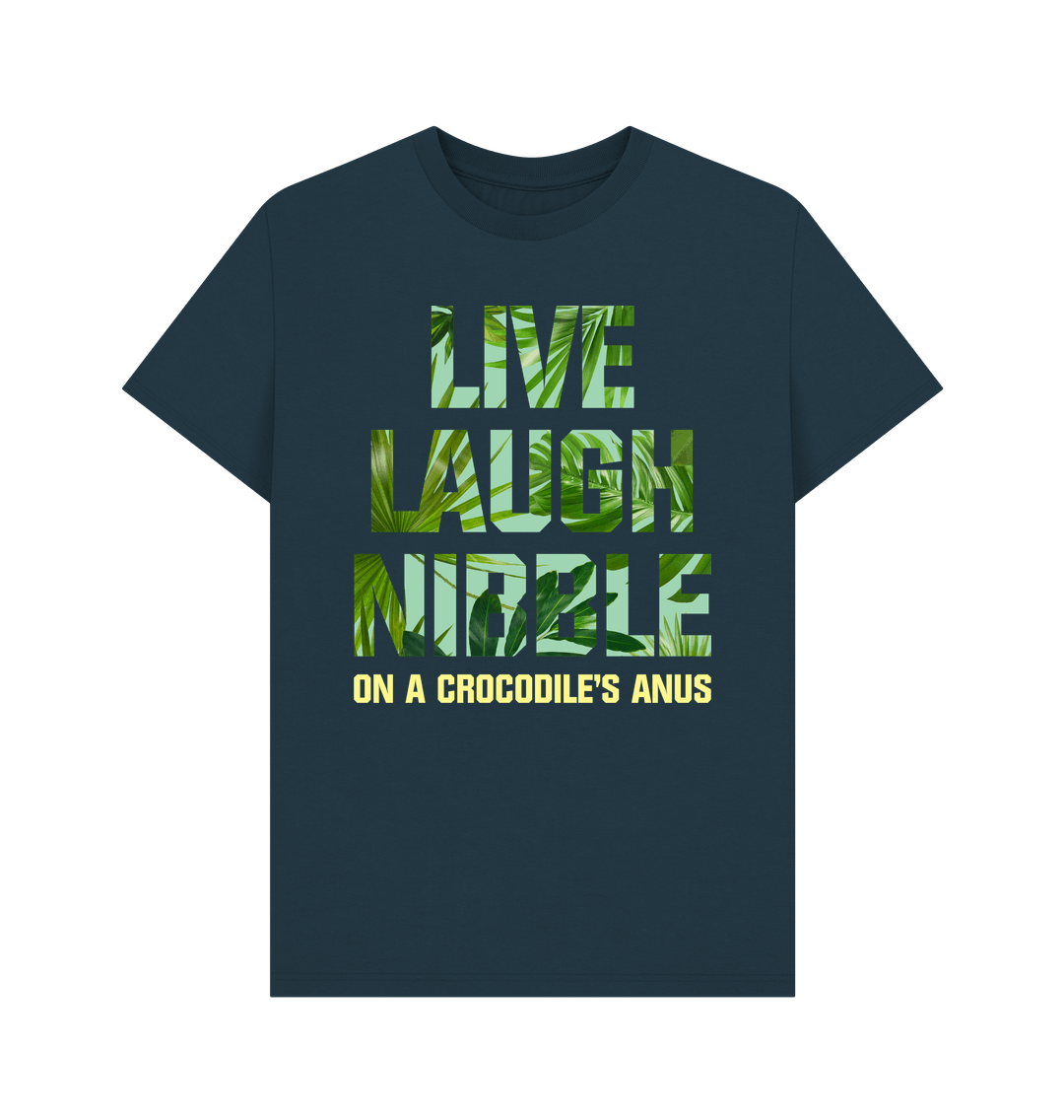 Denim Blue The Live Laugh Nibble on a Crocodile's Anus T-shirt