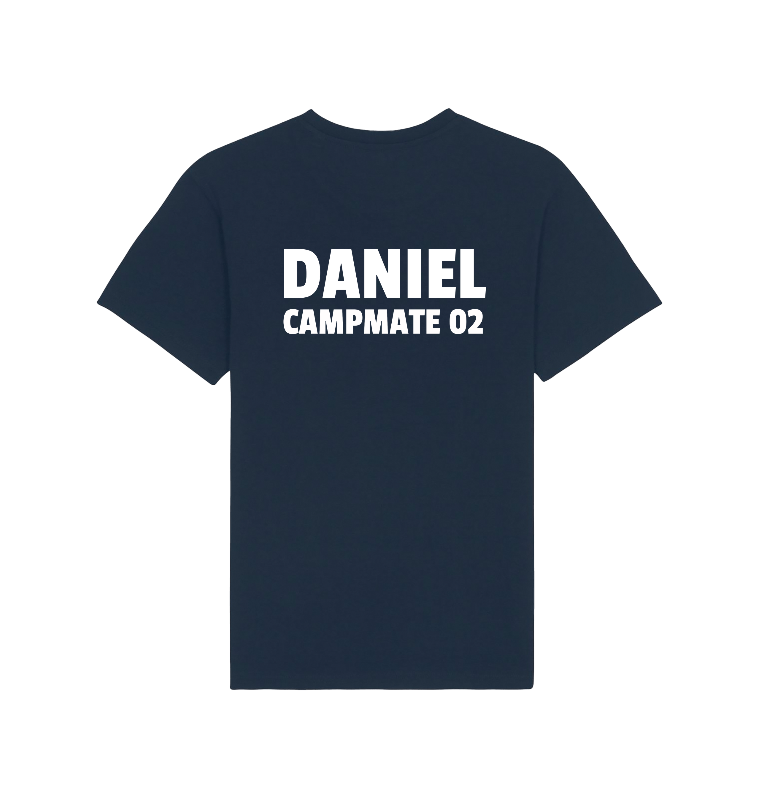 French Navy Printed T-shirt Back