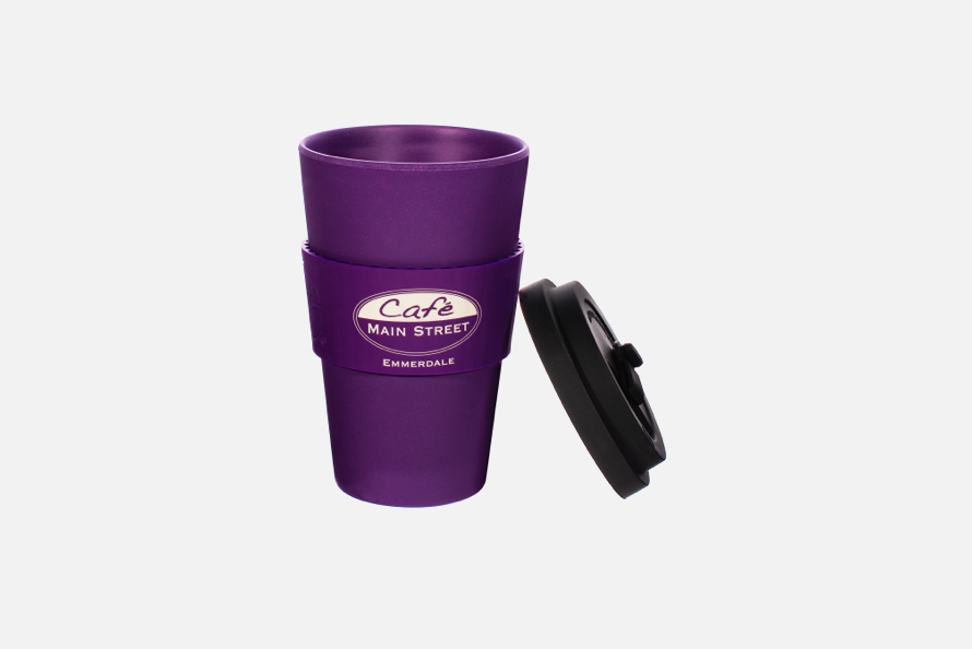 Cafe Main Street Reusable Cup - Purple