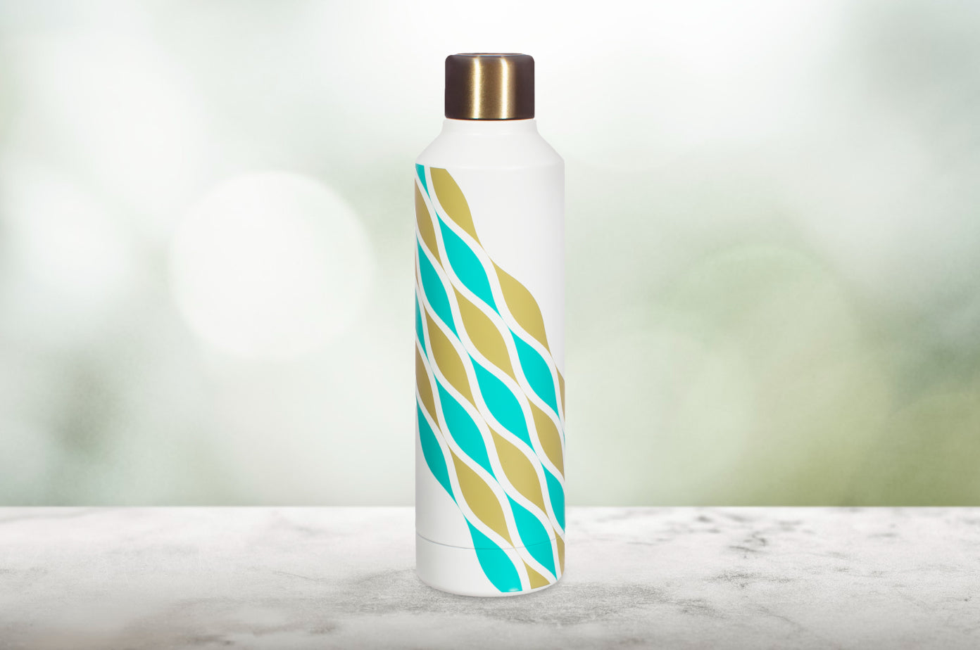 This Morning Teal Stripe Bottle