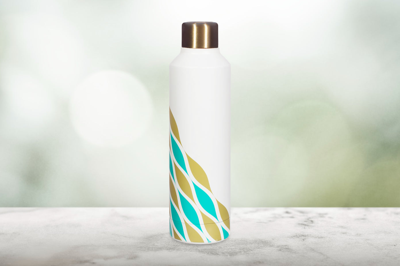 This Morning Teal Stripe Bottle