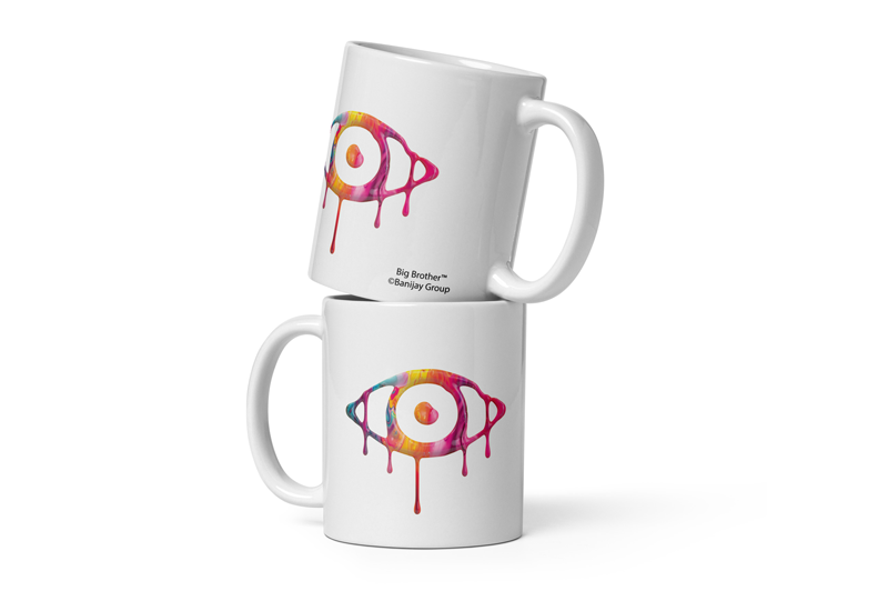 Big Brother Eye White glossy mug