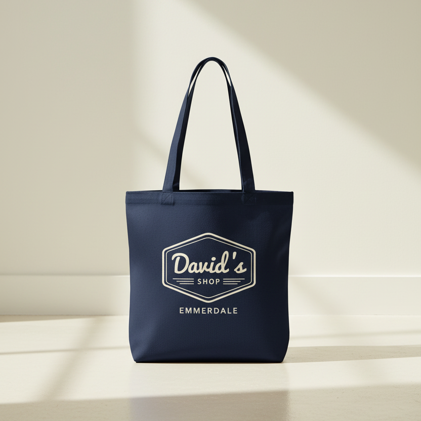 David's Shop Tote Bag - Navy