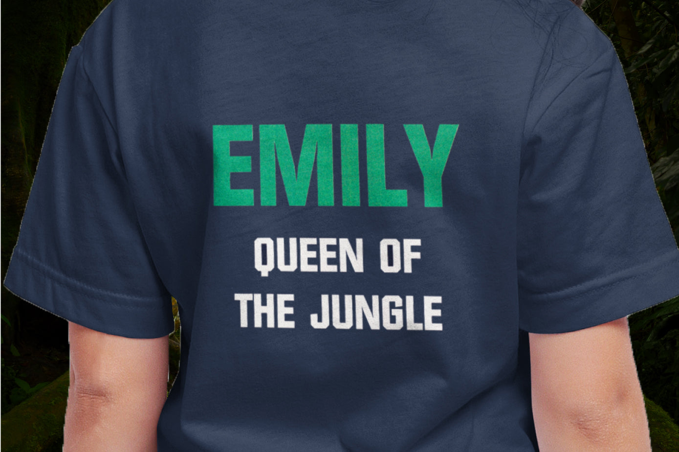 Official I'm A Celebrity... Personalised Kids Queen Slogan T-Shirt