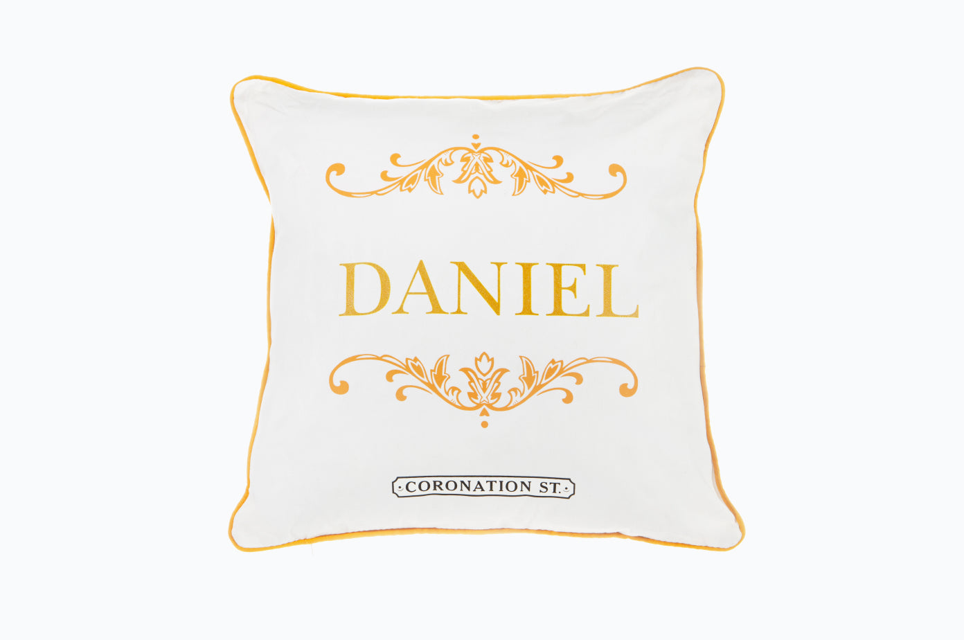 Coronation Street White Cushion - Personalised
