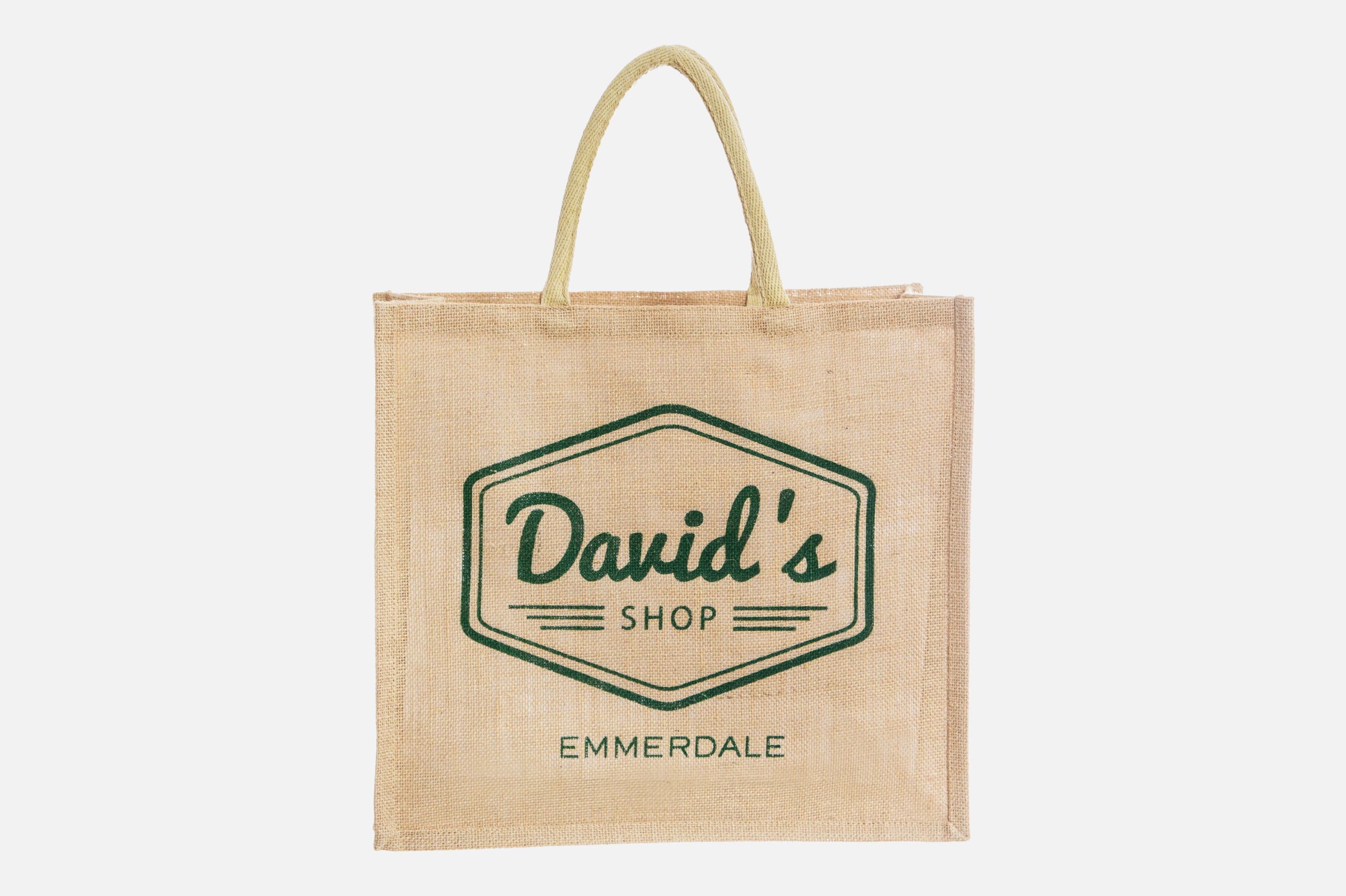 Official emmerdale david's shop jute bag sales