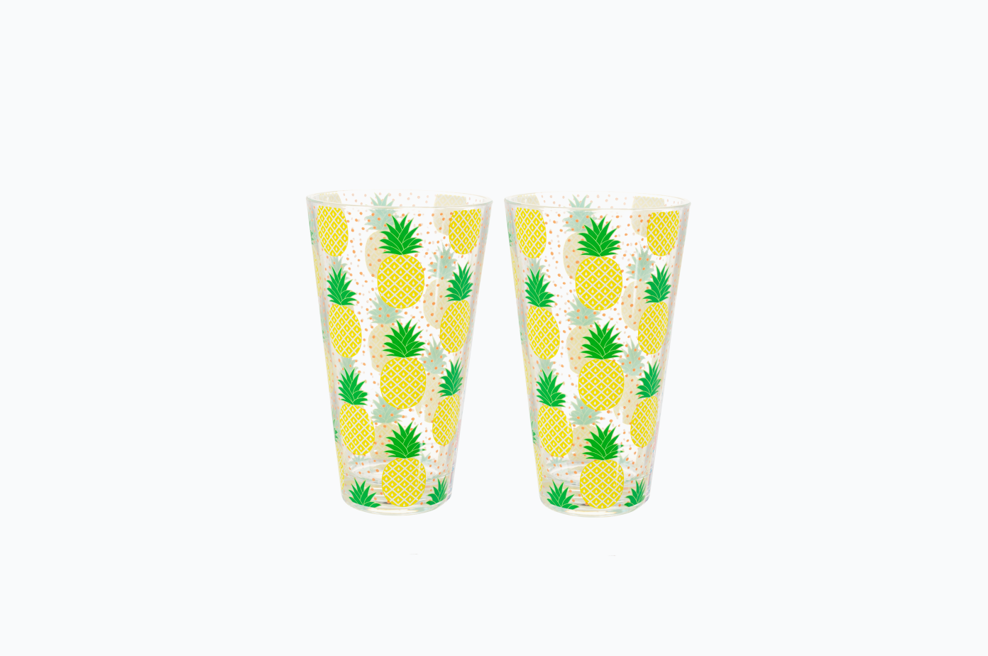 Official Love Island Pineapple Picnic Glasses - Set of 2